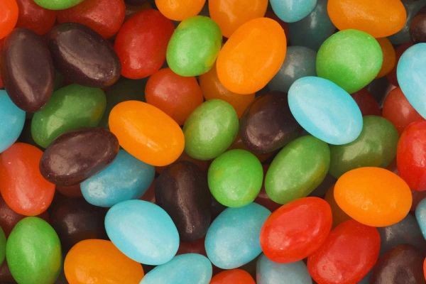 Colorful assortment of jelly bean candy